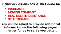 More information from you